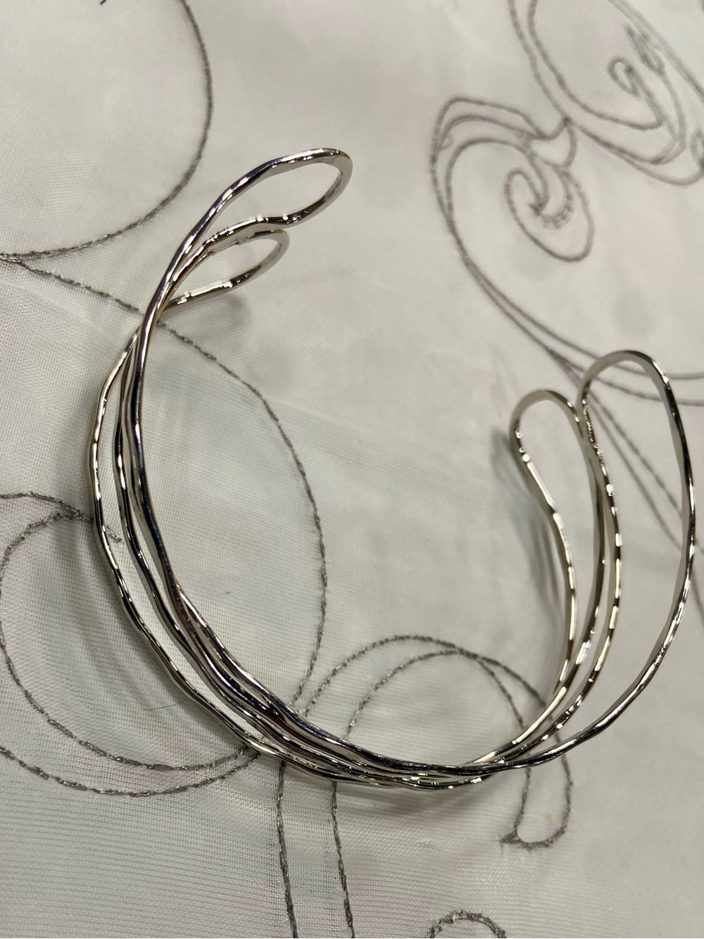 Silver Multi-Band Cuff Bracelet/Arm Band